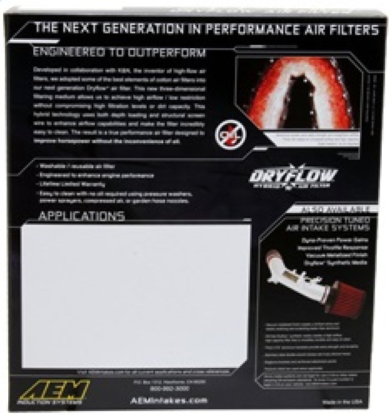 AEM 10-17 Chevrolet Equinox L4-2.4L V6-3.0L F/l DryFlow Air Filter