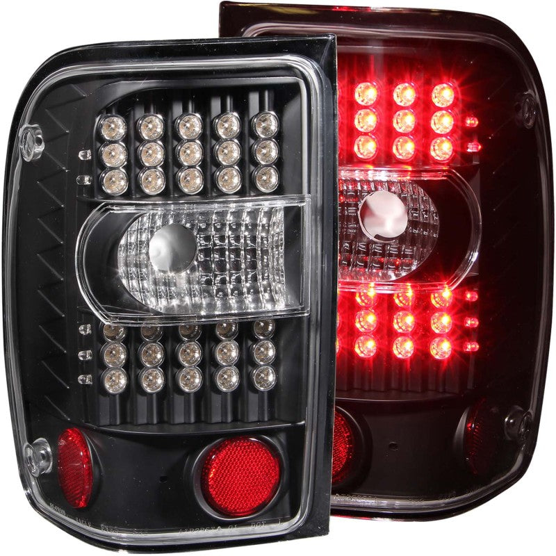ANZO 2001-2011 Ford Ranger LED Taillights Black
