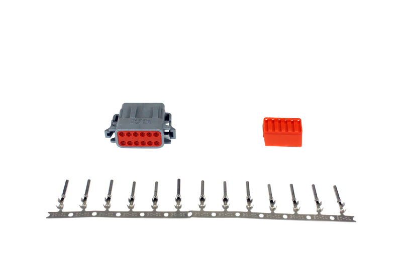 AEM DTM-Style 12 Way Connector Kit w/ Plug / Receptacle / Wedge Locks / 13 Female Pins