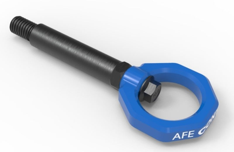 aFe Control Rear Tow Hook Blue BMW F-Chassis 2/3/4/M