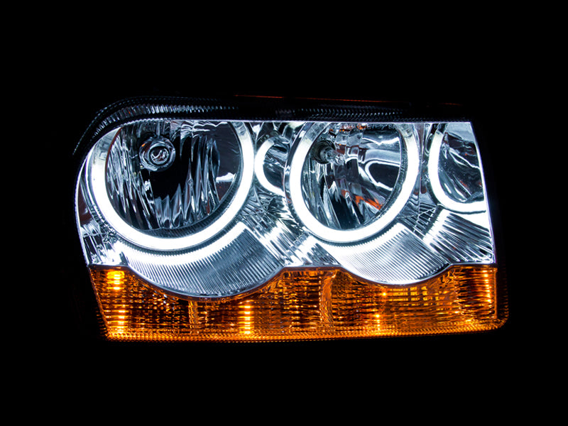 ANZO 2005-2010 Chrysler 300 Crystal Headlights w/ Halo Chrome (CCFL)